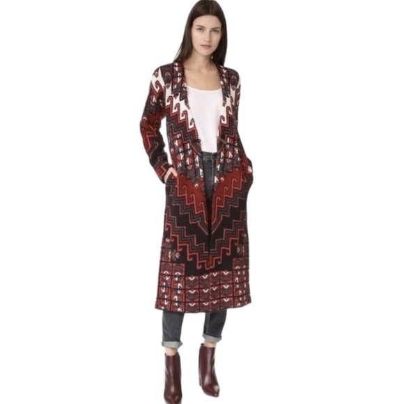 Mara Hoffman Bolnisi Rug Sweater Coat Womens XS $495 ASO Zoe of This Is Us - Picture 3 of 16